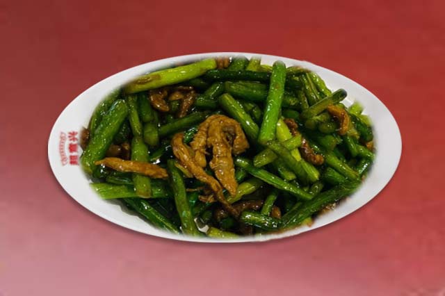 超意兴经典菜品蒜苔炒肉